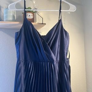 Floor Length Navy Dress